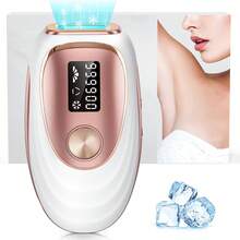 LYSMOSKI Laser Hair Removal Device, IPL Pulsed Light Hair Removal Device, With Ice Cooling System, Painless And Long-Lasting Hair Removal, Home Use, Suitable For Underarms, Back, Legs, Arms, Face, Bikini Line, Etc., Rose Gold. - 美規A型插(110-127V) - 查看 9