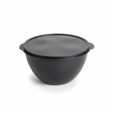 Giant 5.5L Plastic Bowl With Large Lid, Multipurpose For Salad, BBQ And Storage - màu đen - Xem 2
