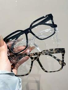 1/3件装猫眼大框可爱经典拍照眼镜 - 彩色 - 查看 3