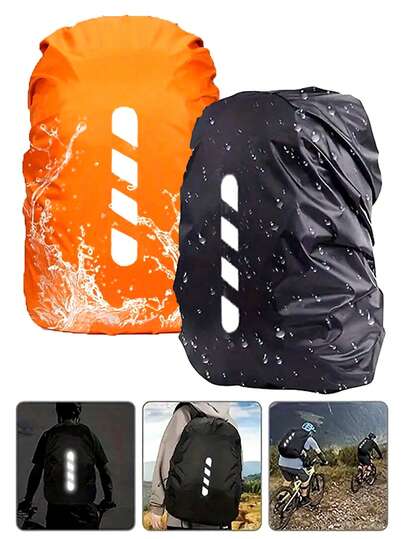 30-40升反光帆布背包防雨罩，荧光背包防雨罩，防水折叠登山罩，学生和上班族的理想礼物。适用于户外活动、雨季、防尘/防盗/骑行/徒步/露营/旅行，夜间也可使用。2026新款，返校季新品，多种颜色可选。