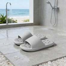 Massage Anti-Slip Slippers For Men And Women, Bathroom Waterproof Quick-Drying Soft EVA Sole Shower Sandals - Grey - View 4