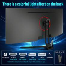 GAWFOLK 34" 4K 165Hz Curved Gaming Monitor | 1500R Immersive Screen, 1ms GTG, FreeSync Premium & HDR400 | Ultra-WQHD 3440x1440, 95% DCI-P3, 400 Cd/M², Anti-Glare | Adjustable Stand (Height/Tilt/Swivel) & VESA Compatible | Dual 2.1 + 2 DisplayPort 1.4 | Low Blue Light & Flicker-Free | Perfect For PC Gaming, Home Office & Cinematic Entertainment | Ultimate Father's Day / Graduation Gift For Gamers & Creators [Monitor, Gaming Monitor, Computer Monitor, PC Monitor, Portable Monitor, TV Alternative] - US A Type Plug(110-127V) - View 9