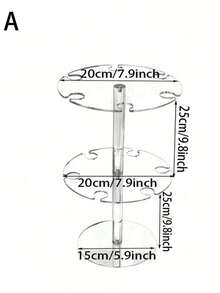 1pc Elegant Acrylic Champagne Tower Glass Holder, Minimalist Modern Transparent Display Stand For Party, Wedding, Christmas - Transparent - View 12