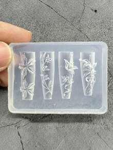 3D Silicone Nail Art Molds - Pearl Chain, Line, Cartoon Bow, Flower, Skirt, Wing Designs, Essential For Nail Technicians - Multicolor - View 10