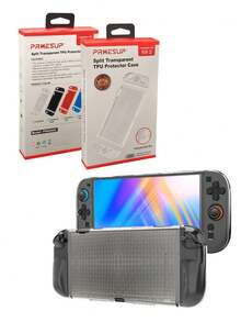 2pcs Diamond Pattern Grip Covers + 1pc Diamond Pattern Protective Case For Nintendo Switch 2, Ergonomic Curved Design, Anti-Slip, Anti-Sweat, Anti-Scratch, Boxed Packaging - View 9