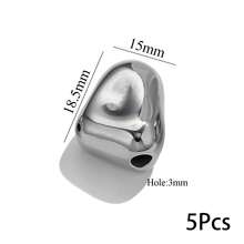 1/5颗不锈钢不规则散珠，用于珠宝制作DIY隔珠手链项链珠宝工艺用品配件 - 彩色 - 查看 24