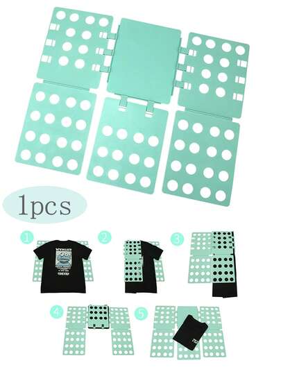 1pc Shirt Folding Board - One-Handed Operation Laundry Folding Tool For Effortless Closet Organization, Space-Saving Garment Formatter, Fits All Clothing Folding Device And Most Wardrobe Essentials, Ideal For Busy Mornings, Quick Laundry Room Decluttering, Create Neat Stacks, Premium-Feel Design For T-Shirts, Tops, Knits, Dresses And More