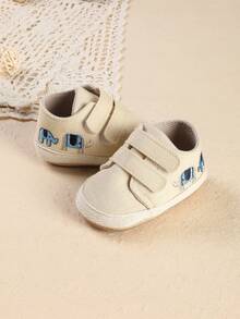 1双可爱卡通扁平设计婴幼儿男女童休闲运动鞋，适合春秋季穿着 - 杏色 - 查看 5