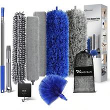 Extendable Feather Duster 10PCS Bendable Microfiber Duster With Extension Pole Up To 100 Long Dusters For High Ceiling And Fans Mum Cobweb Brush - Orange - View 2