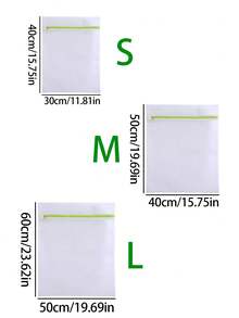 3个/6个装绿色洗衣袋，洗衣机衣物洗涤袋，细网加厚拉链洗衣袋，家用内衣胸罩衣物网袋，防止洗衣机内衣物缠绕和损坏 - 查看 10