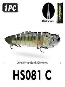 PRO BEROS 1pc Fishing Lures For Bass 13.0/16.69cm Trout Topwater Multi Jointed Swimbaits Slow Sinking Bionic Swimming Lures Bass Freshwater Saltwater Bass Lifelike Fishing Lures Kit - Multicolor - View 19
