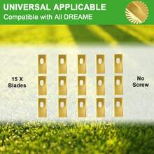 15/30片装钛合金刀片，兼容 A1、A1 Pro、A2等型号的机器人割草机替换刀片，长寿命不锈钢材质[防碎，通过DIN EN 50636测试]，不含螺丝 - A - 查看 10