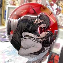 1pc Mo Dao Zu Shi Themed Wei Wuxian & Lan Wangji Badge, Danmei Fandom Gift, Backpack Pendant - 彩色 - 查看 3