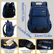 1 Peça Mochila Unissex com Fechamento de Zíper, Leve, Adequada para Uso Diário, Outdoor, Campus - A - Visão 5