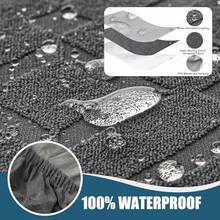Genina Funda impermeable para sillón reclinable de dos plazas con consola fundas elásticas para sofá reclinable con bolsillos fundas reclinables Lazy Boy protector de sofá a prueba de fugas para - Gris Oscuro - Ver 2