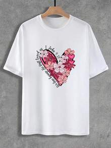 A women's short-sleeved T-shirt, made of comfortable and breathable fabric, suitable for everyday outings, outdoor activities, work, and school. Machine washable, do not dry clean. - Blanco - Ver 2