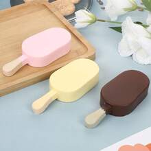 超柔软慢回弹哈密瓜巧克力脆皮冰淇淋，可爱逼真的食物模型 - 彩色 - 查看 3