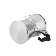 3/6 杯意大利摩卡壶，配 2 个清洁刷和 2 个咖啡勺 - 炉灶式意式咖啡壶，耐用铸铝咖啡壶，适用于家庭和露营（意式浓缩咖啡/卡布奇诺/拿铁） - 銀色 - 查看 4