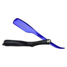 univinlions 6" Foldable Black Handle Spring Internal Sharp Barber Razor + 6 Blades Dual Edge Blade Shaver Beard Face Underarm Body Shaving - Multicolor - View 5