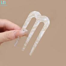 4pcs Elegant Retro U-Shaped Multicolor Hair Clips, New Chinese Style Bun Hairpin Accessories, Suitable For Daily Wear And Vacation, Headpiece, Hair Styling Pins - Multicolor - View 5
