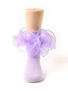2 Pairs Princess Style Frill Trim Socks For Baby Girls/Toddlers/Kids - Multicolor - View 6