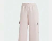 Adidas Quần ống rộng dáng suông thoải mái dành cho nữ, chất liệu dệt kim, thích hợp cho mùa xuân và mùa thu, mặc hàng ngày. - Màu nâu taupe kỳ diệu - Xem 3