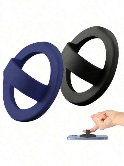 Strong MagSafe Magnetic Finger Grip, 360° Rotating Foldable Phone Stand Kickstand, Comfortable Ring Holder For Smartphones, Multi-Purpose Travel Accessory For Daily Selfie Use, Pink