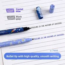 5pcs Erasable Animal Shaped 0.7mm Refillable Ballpoint Pens With Caps, Suitable For Students, Learning Supplies, Birthday Gifts, Writings Or Drawings Can Be Erased - Animal Erasable Pens - View 7