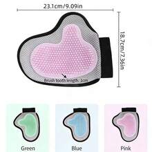 1 chiếc găng tay tắm và vệ sinh thú cưng chất lượng cao, đa chức năng, giúp tắm rửa, mát-xa và loại bỏ lông rụng dễ dàng cho thú cưng nhỏ, vừa và lớn. - Xem 2