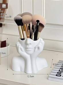 Human Body Shaped Storage Tube, Desktop Makeup Brush Holder, Office Desk Pen Organizer - View 6