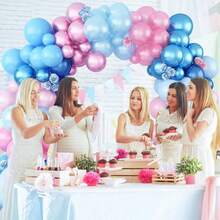 Party Supplies, 125 Sets Of Balloon Arches (5-Inch, 10-Inch, 18-Inch), In Blue, Pink, And Latex Balloons, Suitable For Weddings, Birthdays, Babyshowers, Gender Reveal Parties, Easter, Gift Party Decorations, And Family Room Decor. - View 4