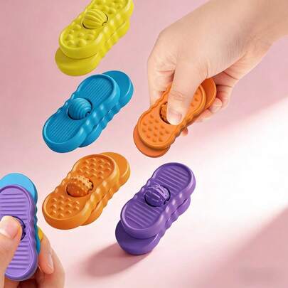 2个/套彩色感官吸盘，适用于桌面、家庭、汽车和办公室，成人压力旋转减压玩具，兼具娱乐和专注功能，适用于游戏、工作和学习。