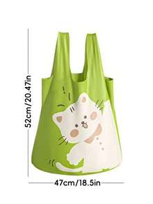 One Roll Of 50 Green Portable Large Garbage Bags - Suitable For Various Uses Including Office, Kitchen, Living Room, Bathroom, And Outdoor Catering/Commercial Waste. Stylish Garbage Bags For Christmas And New Year. - 綠色 - 查看 2