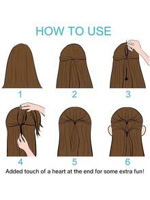 6pcs Quick Beader For Loading Beads On Hair Braids Beader Tool For Kids Women Stringer Hair Topsy Tail Ponytail Maker Set 6 Pcs Black Valentine's Day,Hair Accessories - 黑色 - 查看 4