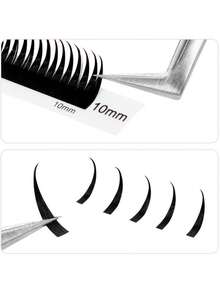 ARISON 12 filas 390 abanicos D Curl pestañas húmedas 0.07 grosor 8-15mm longitud mixta Extensiones de pestañas de aspecto natural Suministros - Ver 4
