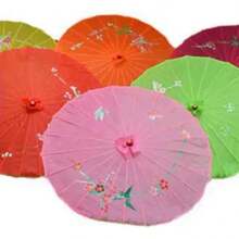 5 Sombrillas De Tela Chinas Para Decoración De Fiestas De Bo - Blanco - Ver 7