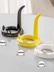 3/1件装卡通猫咪手机支架办公桌面手机支架创意可爱猫尾巴平板电脑懒人支架 - 彩色 - 查看 3