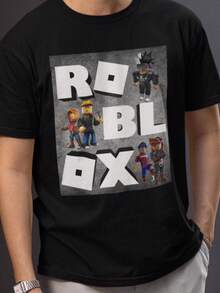 Fun ROBLOXS Gamer Adult T-Shirt Unisex Gift For Gaming Tee For Her Birthday Present Video Game Cotton Shirt For Him Tops For Going Out,Summer Tops,Black Tops,Summer Clothes,Tops For Women,T Shirts For Women,Girls Tops,Boys Tshirt,Men Clothes,Mens Tshirts,Holiday Outfits For Women,Summer Holiday Outfits - Black - View 8