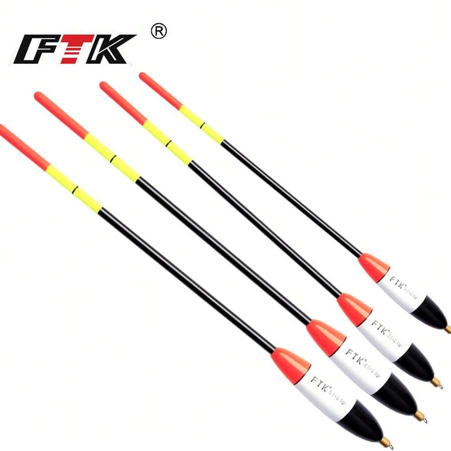 FTK 4 piezas Flotador de pesca y deslizador de flotador para pesca de crappie, flotador de balsa 2g/0,07oz-5g/0,17oz