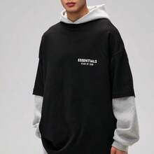Essentials Fear Of God Back Logo Print Oversized T-Shirt Runs 2 Size Large , Crew Neck Short Sleeve, Unisex Loose Relaxed Fit, Premium Breathable Cotton Blend, Minimalist Streetwear Top, Casual Loungewear & Daily Wear For All Seasons, Ideal For Street Style, Casual Outings & Everyday Use - LIGHT HEATHER GREY - 查看 8