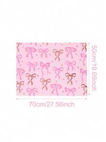 1/3/6 Rolls Pink Wrapping Paper, Cute Bow Design Gift Wrap, Double-Sided Plaid Pattern Suitable For Baby Shower, Birthday, Wedding - Multicolor - View 9