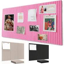 6 piezas de azulejos de fieltro para pared, negro/rosa/beige, alternativas de tablero de madera suave, paneles de fieltro absorbentes de sonido, tablero de anuncios para fotos y notas para la escuela, el hogar, la oficina, decoración de pared, vuelta a la escuela - multicolor - Ver 11
