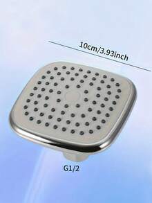 Cabezal de ducha cuadrado de 4 pulgadas de alta presión con brazo de ducha - Un accesorio de baño poderoso, elegante y fijo. Con un flujo de agua potente y un diseño de boquilla de silicona de precisión, este diseño universal se adapta a sistemas de ducha de alta y baja presión. - Cuadrado - Ver 4