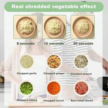 4 In 1 Handheld Electric Vegetable Cutter Set UsBCharger Ginger Grinder Machine - màu xanh lá - Xem 6