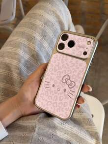 SANRIO Cheetah, Leopard Print Cute Leopard Print Hello KT Phone Case Compatible With Iphone 17 Pro Max, 17/16 Pro New Model, 14 Pro, High-Quality Leather Full-Body Protective Cover Compatible With IPhone 15 Pro, 13 - Multicolor - View 2