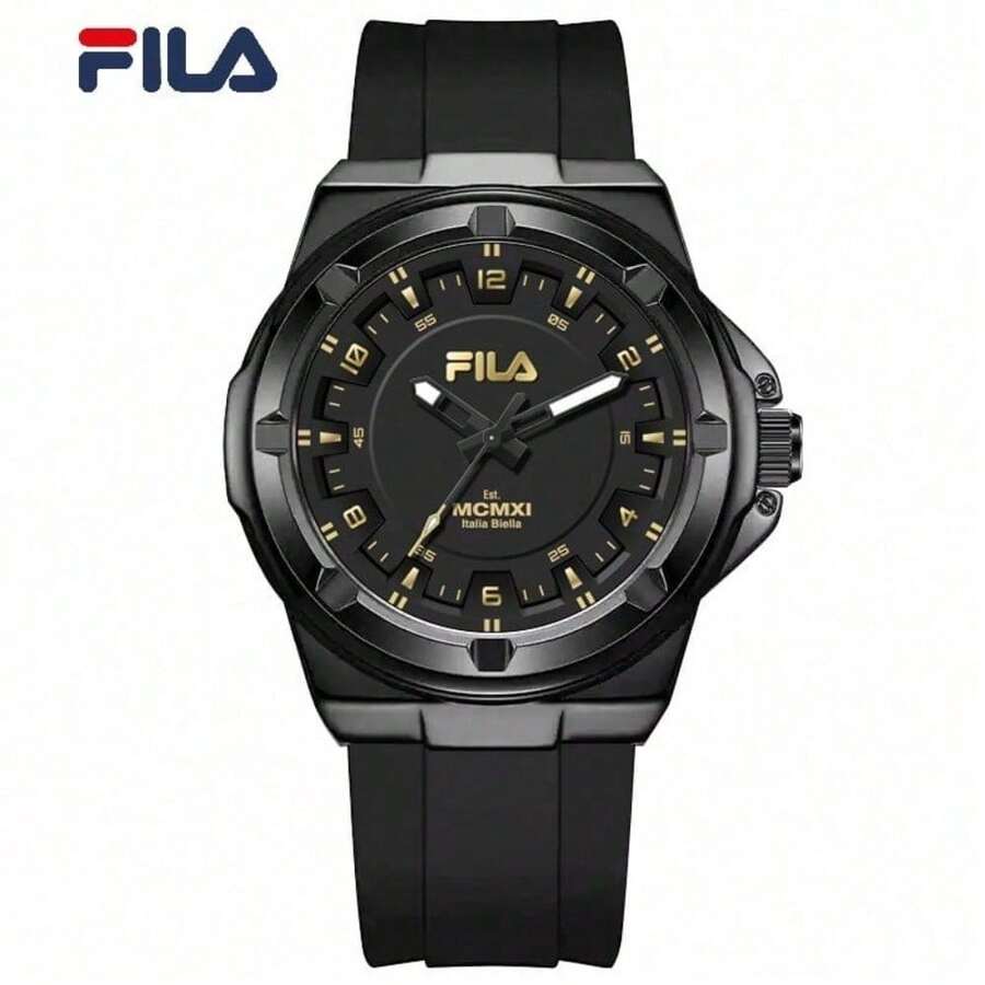 FILA 38-6696 Rugged Mecha Style Sports Quartz Watch 43.5mm Large Dial Silicone Strap 30M Waterproof Couple Wristwatch - one-size - View 1