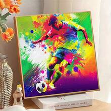 1pc DIY Football Lover Pattern 5D Diamond Painting Kit, [30*30cm/11.8*11.8in] [40*40cm/15.7*15.7in], Suitable For Adult Beginners DIY Mosaic Diamond Art, Full Drill Handmade Hobby, Wall Decor Painting For Living Room, Bedroom, Office, Surprise Gift For Family And Friends, Frameless - No Frame - View 8