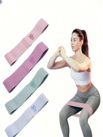 1/2pcs Elastic Resistance Bands, Yoga/Fitness Booty Bands, Glute Activation Bands, Gym Training Loops, Yoga Exercise Equipment, Tension Bands