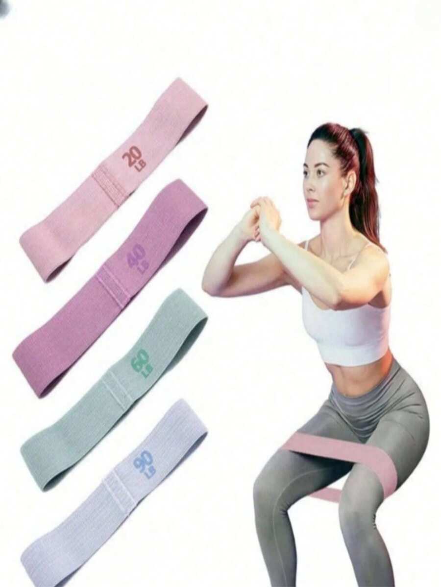 1/2pcs Elastic Resistance Bands, Yoga/Fitness Booty Bands, Glute Activation Bands, Gym Training Loops, Yoga Exercise Equipment, Tension Bands - Multicolor - View 1