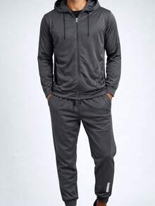 Men's Dry Fit Set For Cold Weather: Hoodie And Jogger Pants, Athletic/Gym - 鉛 05 - 查看 1